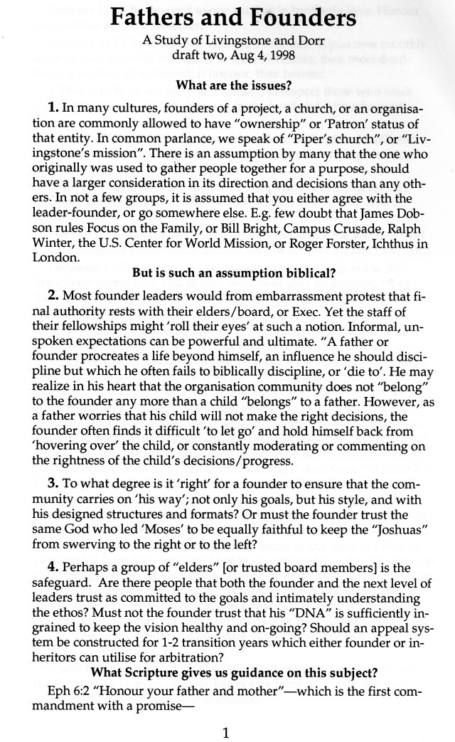 Article by Livingstone &amp; Dorr p1