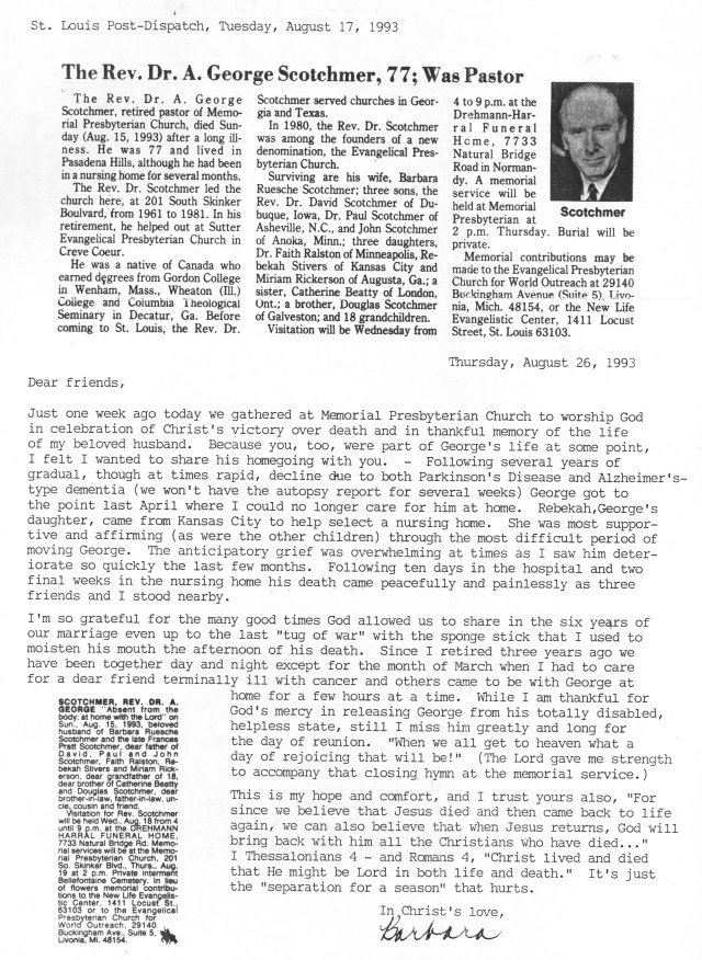 George Scotchmer Obituary