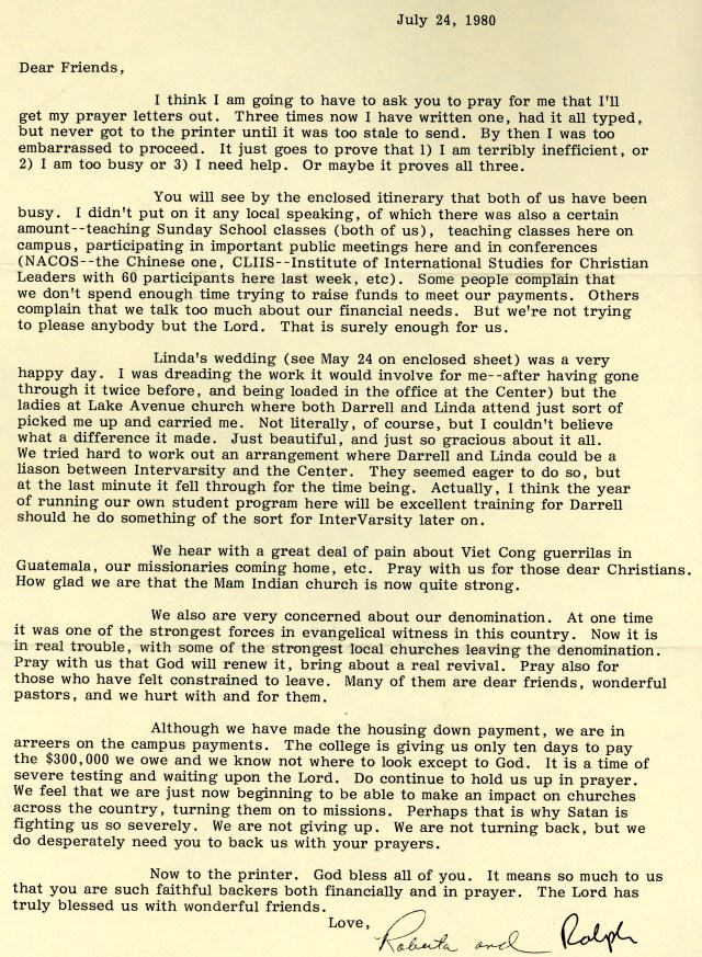 Winters' Newsletter July 1980
