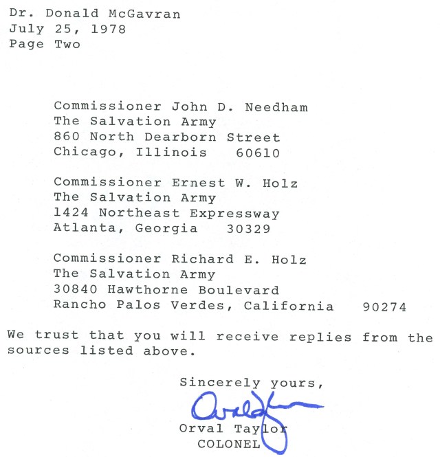 Orval Taylor to McG Letter 7 25 1978 p2