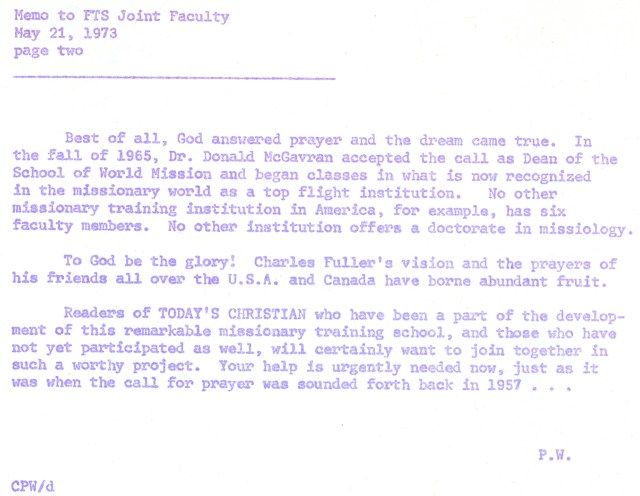 Wagner to Joint Faculty Memo 5 21 1973 p2