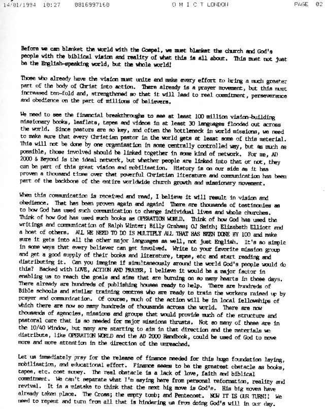 World Evangelization by George Verwer p2