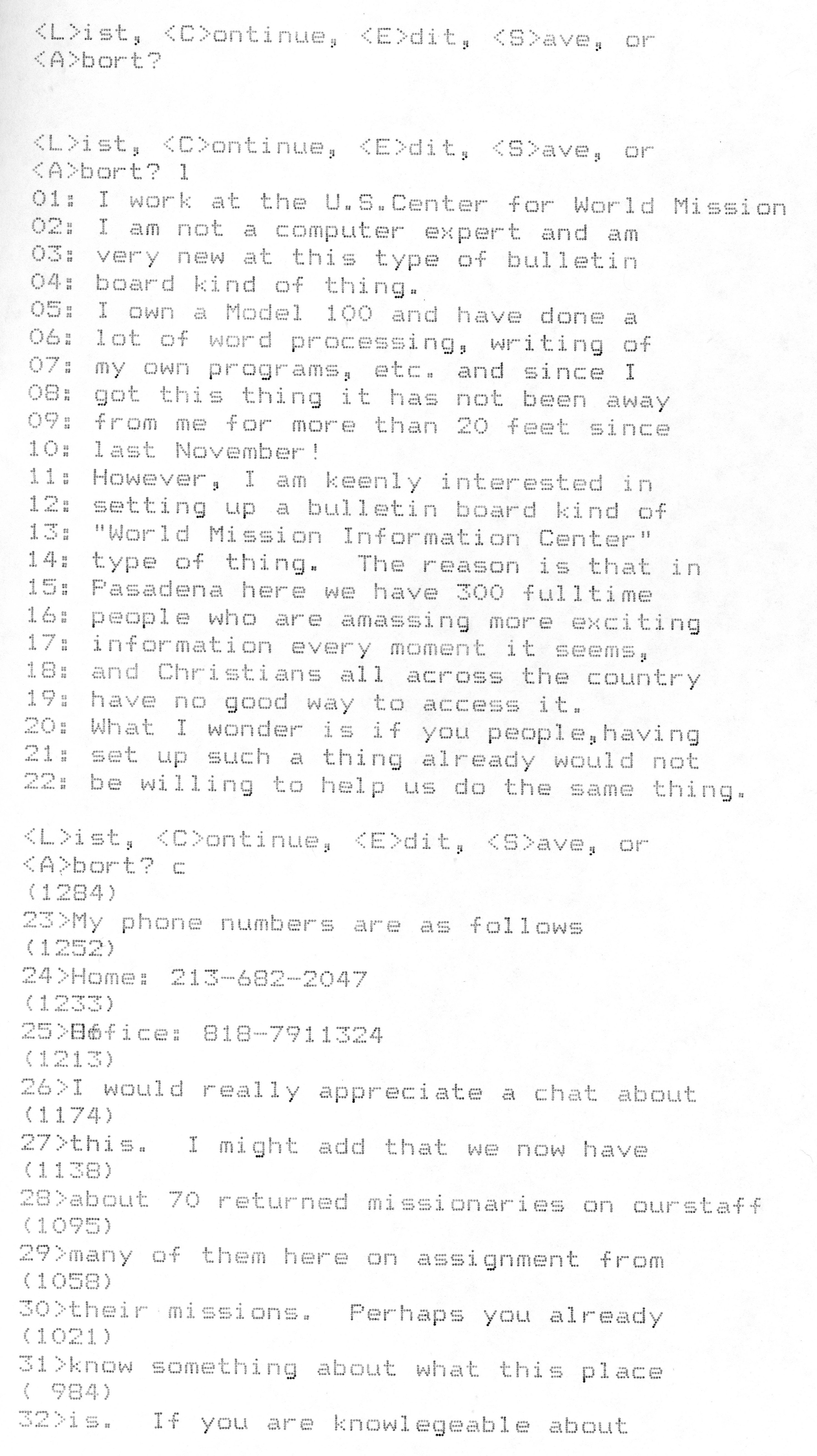 Rare Computer Files Examples A Winterian Computer File – Ralph D. Winter Research Center